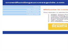 Tablet Screenshot of crowdfundingsuccessguide.com